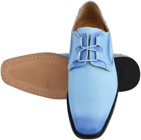 LIBERTYZENO Mens Genuine Leather Classic Tread Design Lace Up